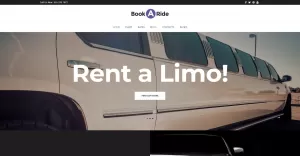 BookaRide - Limousine Car Rental Services WordPress Theme