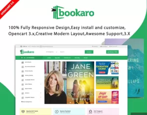 Bookaro Online library Shop OpenCart Template