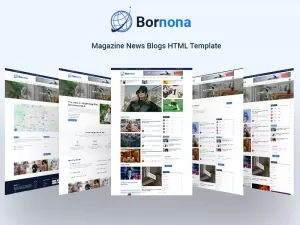 Bornona-Magazine News Blogs HTML Template - TemplateMonster