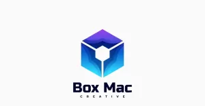 Box Mac Gradient Logo Style
