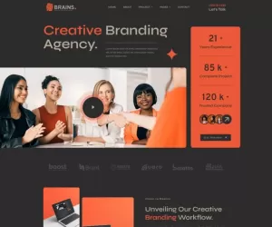 Brains - Creative Branding Agency Elementor Template Kit