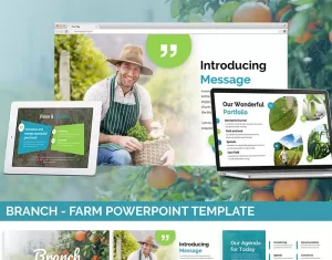 Branch - Farm Theme PowerPoint template - TemplateMonster