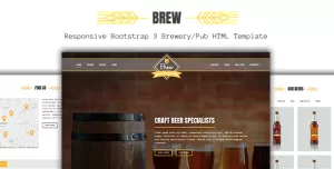 Brew - Craft Beer Brewery / Pub HTML5 Template