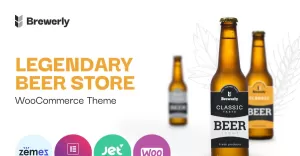 Brewerly - Engaging And Multifunctional Beer Shop Template WooCommerce Theme