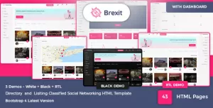Brexit - Classified and Directory Social Networking HTML Template