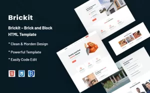 Brickit – Brick and Block Website Template - TemplateMonster