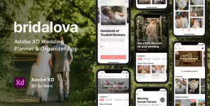 Bridalova - Adobe XD Wedding Planner & Organizer App