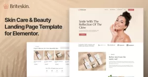 Briteskin - Premium Skincare & Beauty Landing Page Template
