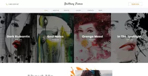 Brittany Pierce - Artist Portfolio Multipage HTML5 Website Template