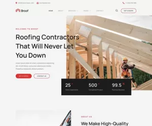 Broof - Roofing Services Elementor Template Kit