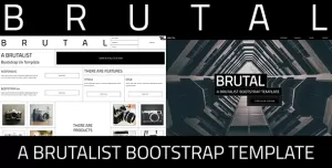 Brutal - A Brutalist Bootstrap v4 One Page HTML Template