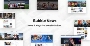 Bubble - News & Magazine Website Builder PSD Template