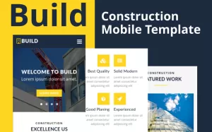 Build - Construction Mobile Website Template