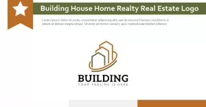 Building House Home Realty Residential Real Estate Outline Logo