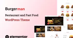 Burgerman - Burger Restaurant and Fast Food One Page WordPress Theme