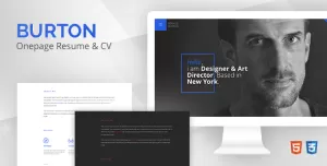 Burton – One Page Resume & CV Template