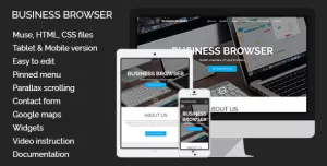 Business Browser  Adobe Muse Template