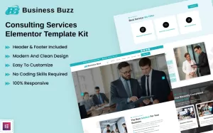Business Buzz - Consulting Services Elementor Template Kit