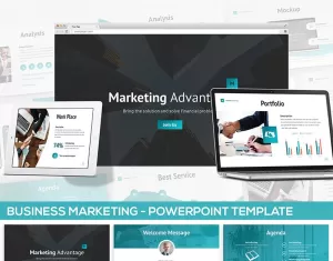 Business Marketing PowerPoint template - TemplateMonster