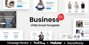 Business - Multipurpose Responsive Email Template 30+ Modules Mailchimp