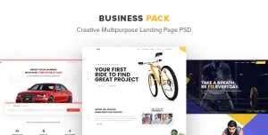Business Pack – Creative Multipurpose Landing Page PSD