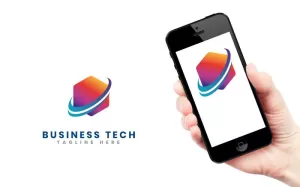 Business Technology App Logo Template - TemplateMonster