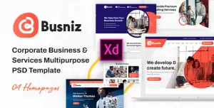 Busniz - Multi-Purpose Business Adobe XD Template