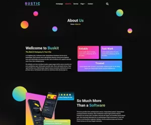 Bustic - Tech & Software Company Elementor Template kit