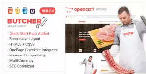 Butcher - Meat Shop eCommerce OpenCart Theme