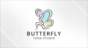 Butterfly - Yoga Studio Logo - Logos & Graphics