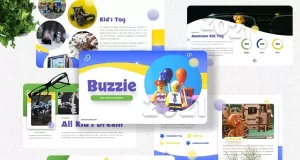 Buzzie - Kids World Keynote Template - TemplateMonster
