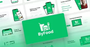 Byfood - Food Delivery Mobile App & SAAS Keynote Template