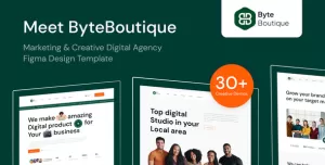 ByteBoutique  Marketing & Creative Digital Agency Figma Design Template