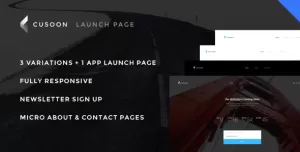 C U Soon - Launch Page, Countdown Page - Responsive HTML Theme