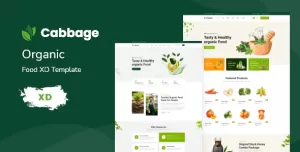 Cabbage - Organic Food Store eCommerce XD Template