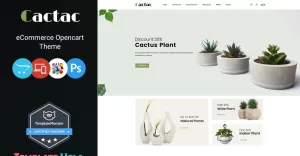 Cactac - Plant Shop OpenCart Template - TemplateMonster