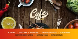 Cafe Art - Bar & Restaurant PSD Template