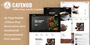 Cafenod – Restaurant & Coffee Shop Drag & Drop Joomla 4 Template