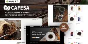 Cafesa - Coffee Shops & Cafés Responsive Shopify Theme
