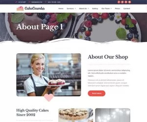 Cakecrumbs - Bakery Elementor Template kit