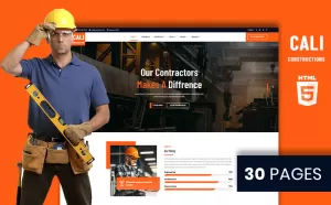 Cali Constructions  Construction & Tools Shop HTML5 Website Template