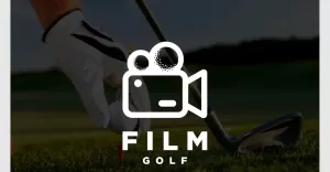 Camera Film Golf Ball Club Logo