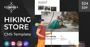 Camping - hiking and adventure WordPress CMS Template