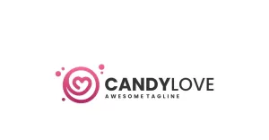 Candy Love Line Art Logo Style