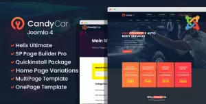 CandyCar - Auto service Joomla 4 Template With Page Builder