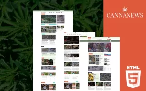Cannanews  Cannabis Online Magazine HTML5 Website Template