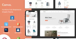 Canva - Modern Furniture Shopify Template - TemplateMonster