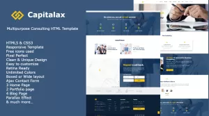 Capitalax - Multipurpose Consulting HTML Template - Themes ...