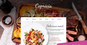 Capricia - Restaurant Moto CMS 3 Template - TemplateMonster