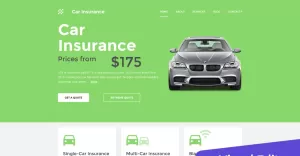 Car Insurance MotoCMS Website Template - TemplateMonster